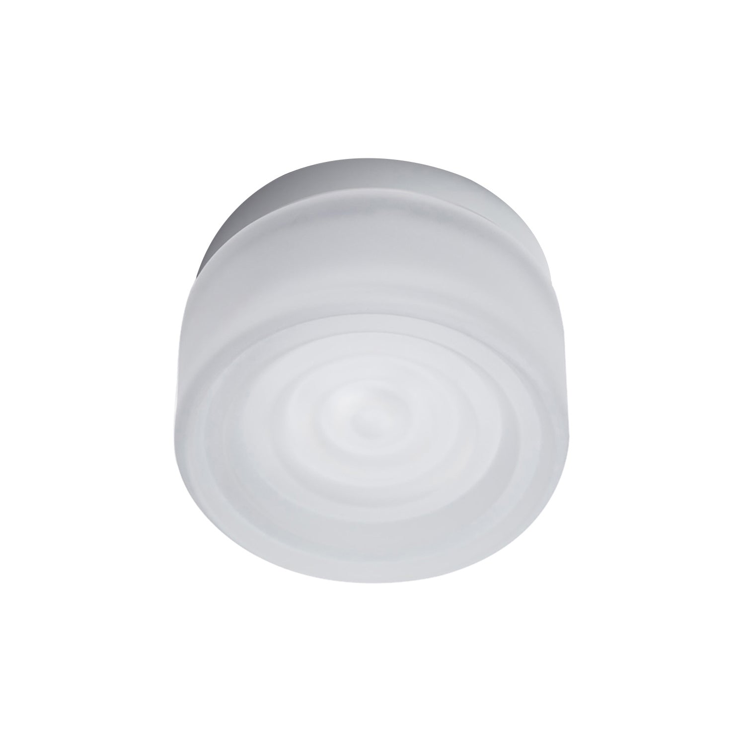 Ripple Flush Mount: Frosted + Natural Anodized