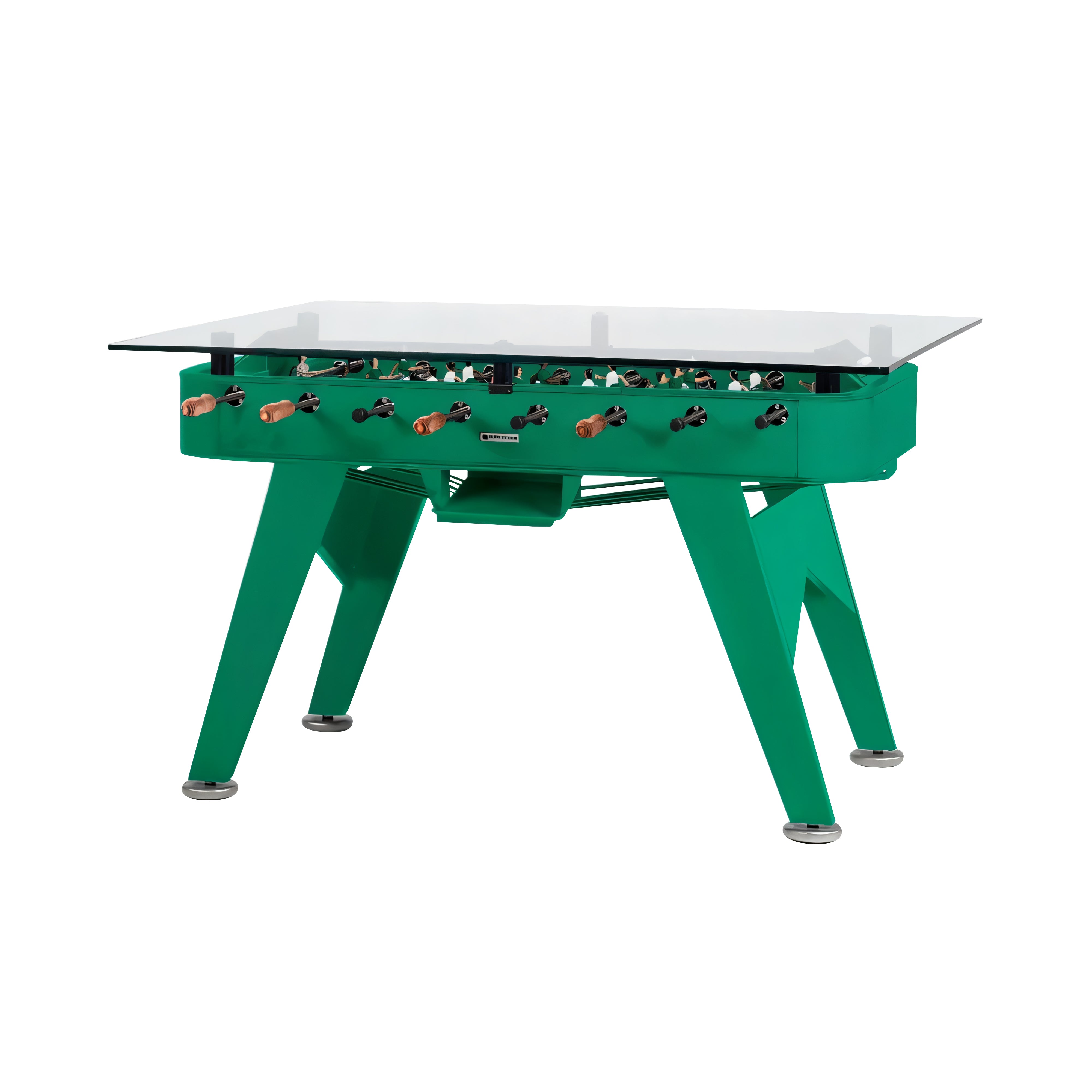 RS2 Rectangle Dining Football Table: Outdoor + Emerald Green