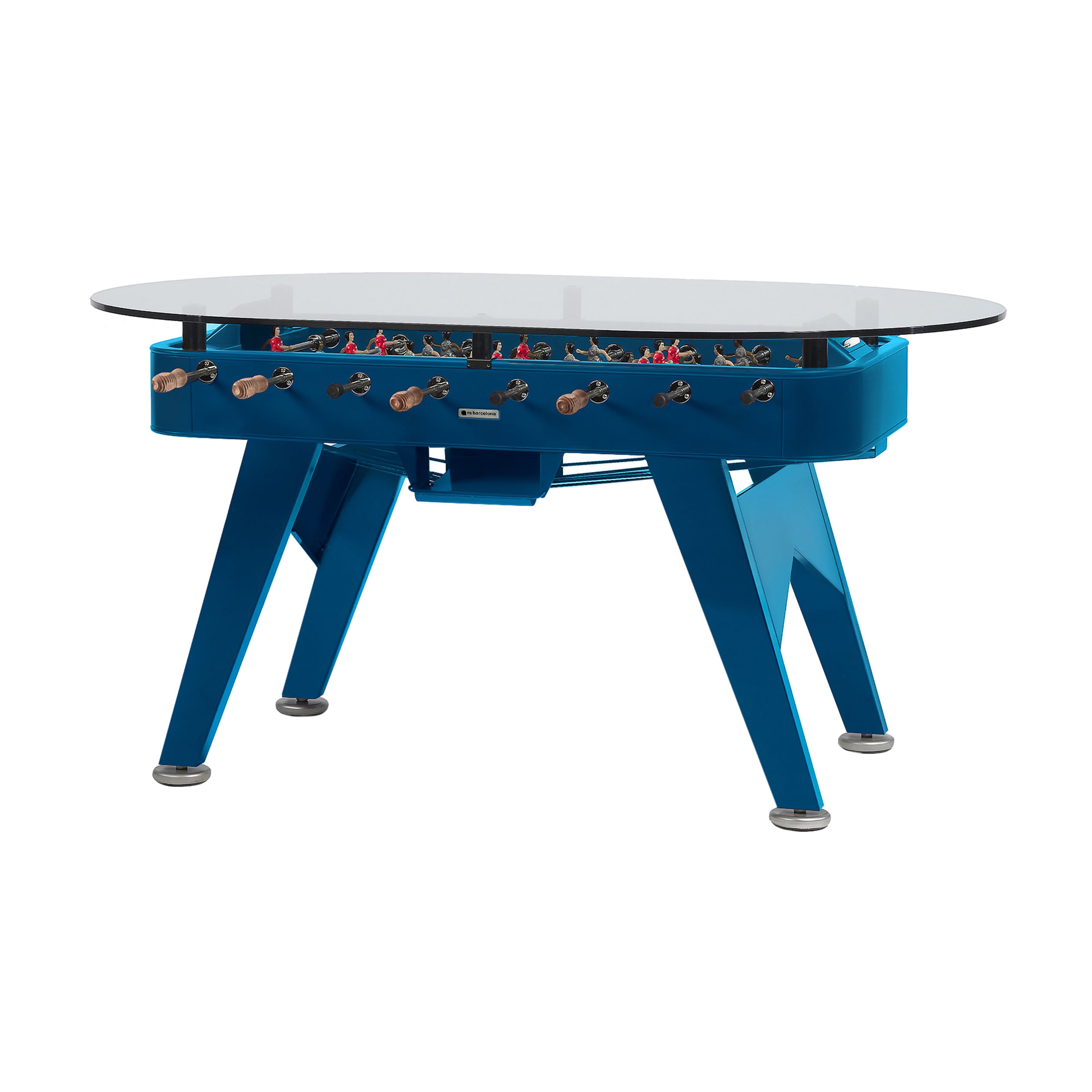 RS2 Oval Dining Football Table: Green Blue
