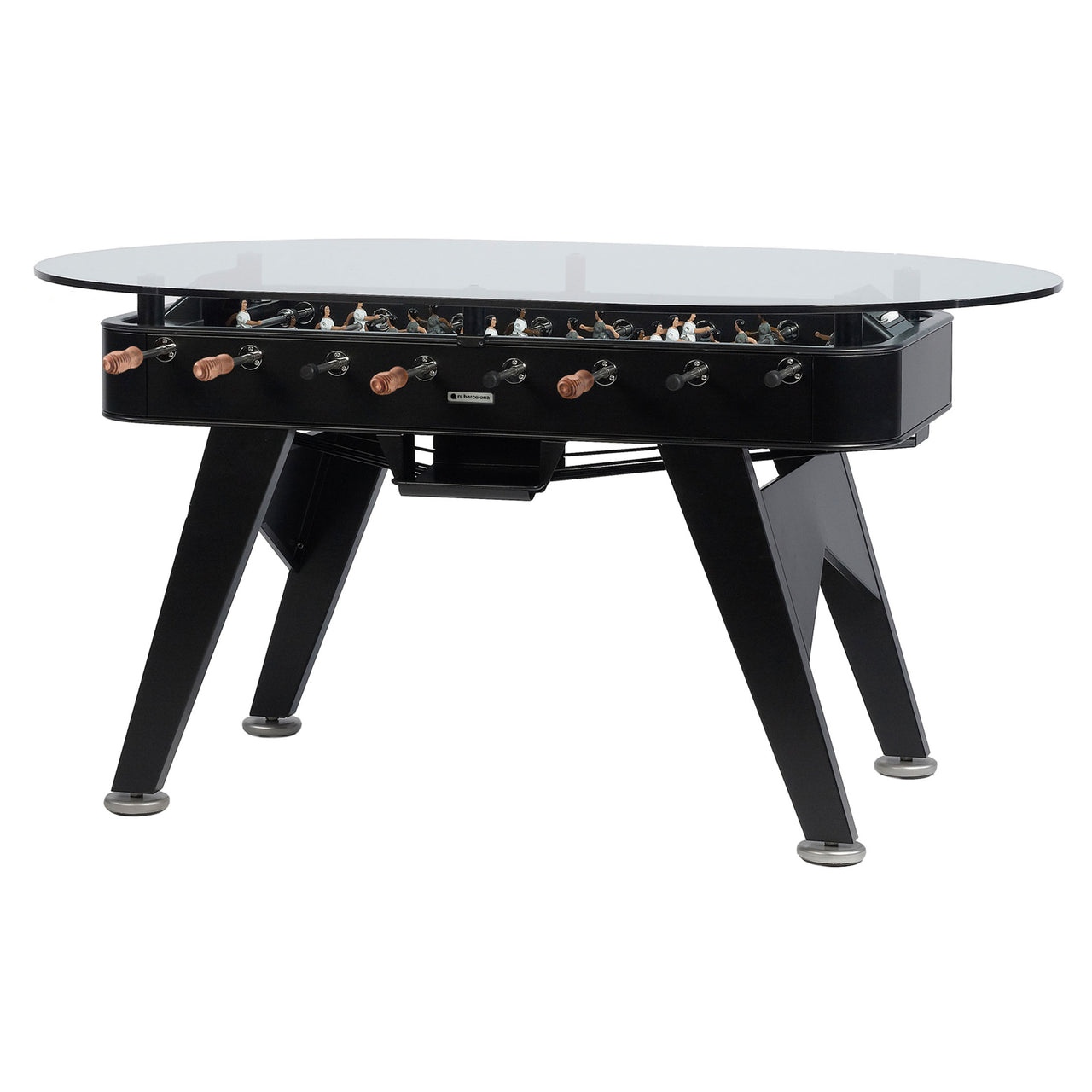 RS2 Oval Dining Football Table: Jet Black