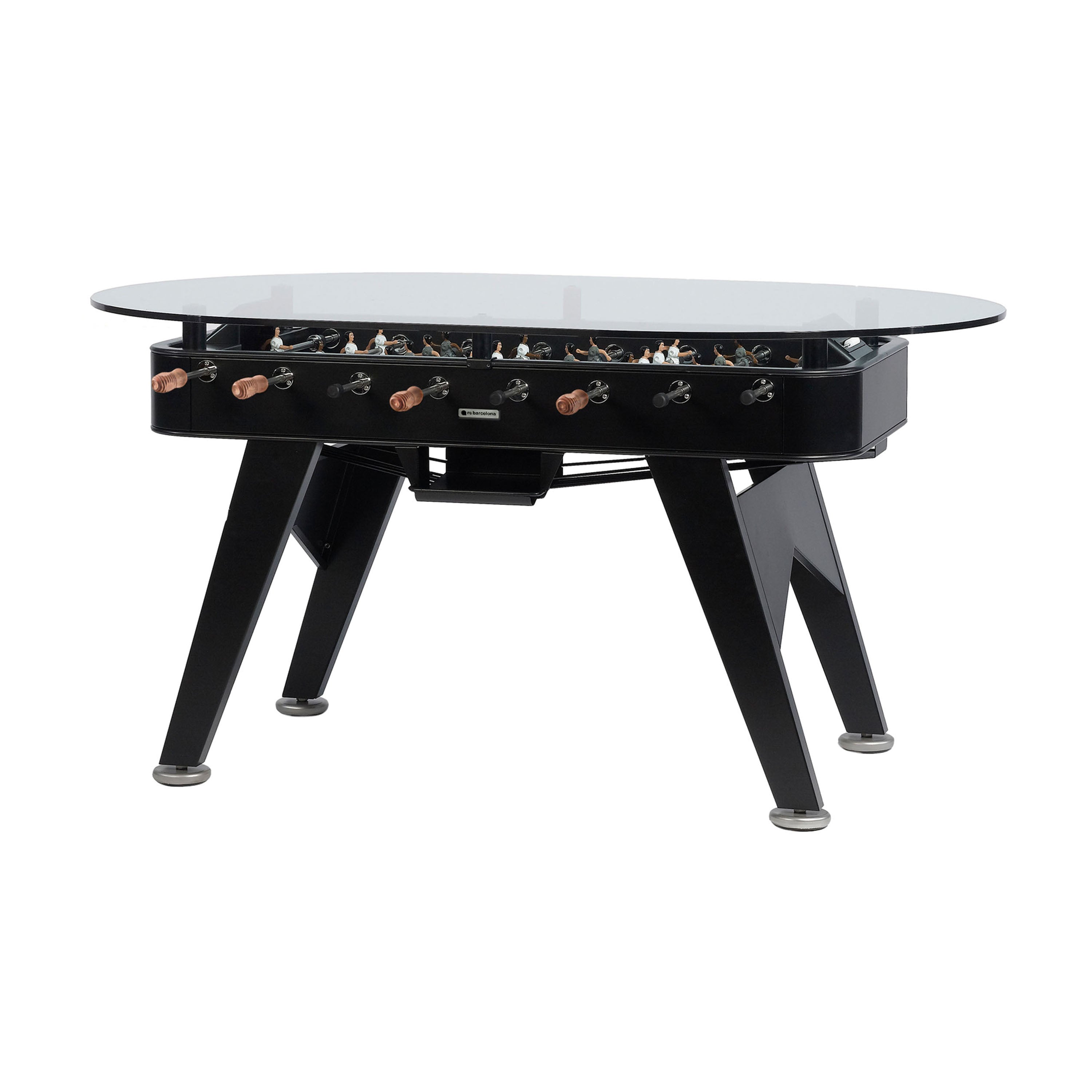 RS2 Oval Dining Football Table: Jet Black