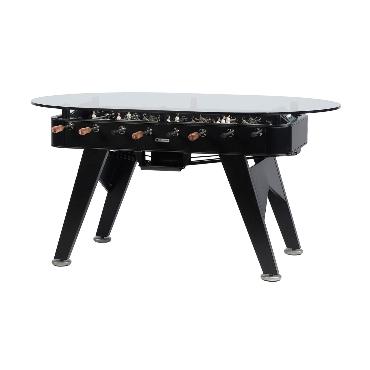 RS2 Oval Dining Football Table: Jet Black