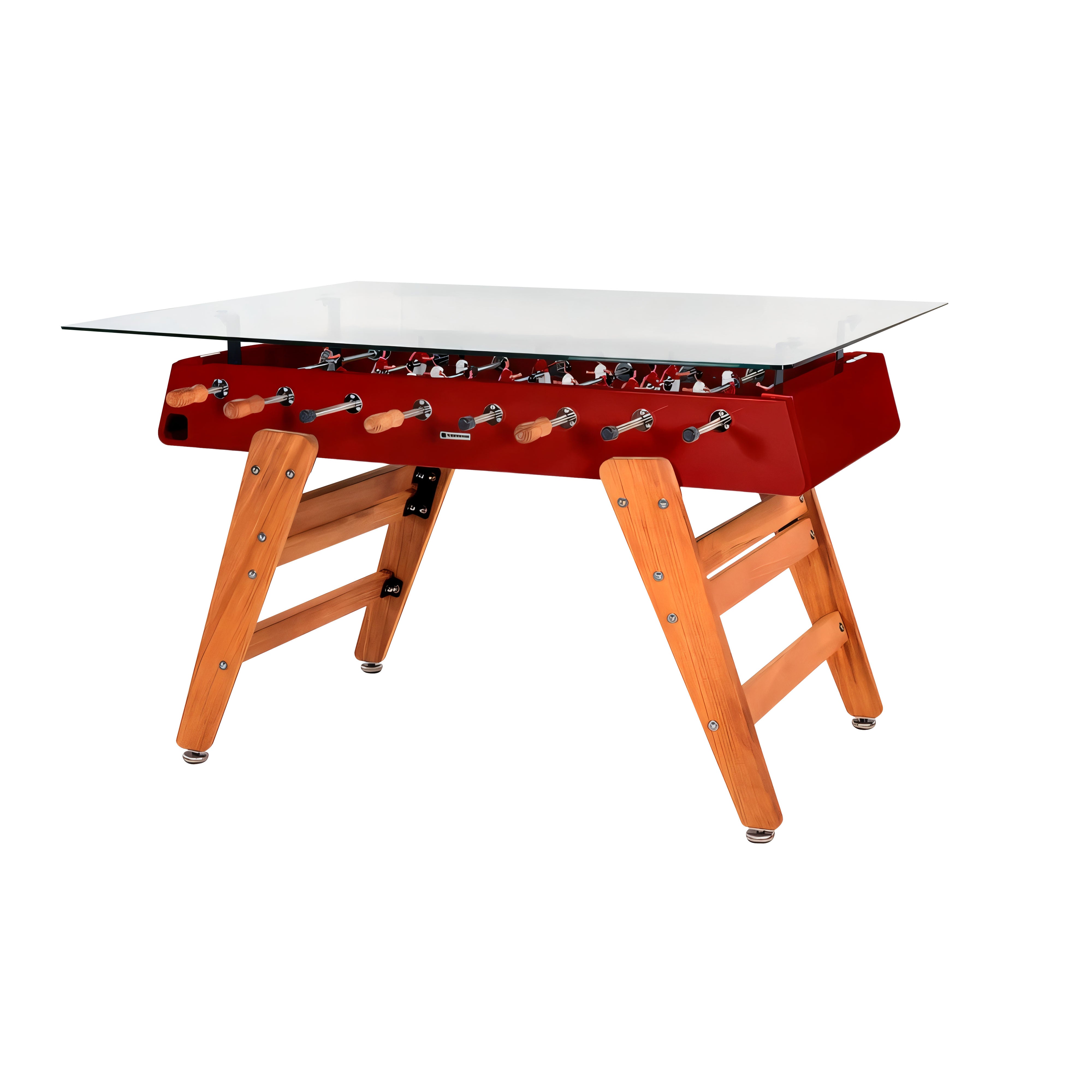 RS3 Wood Dining Football Table: Rectangle + Bordeaux