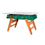 RS3 Wood Dining Football Table: Rectangle + Emerald Green