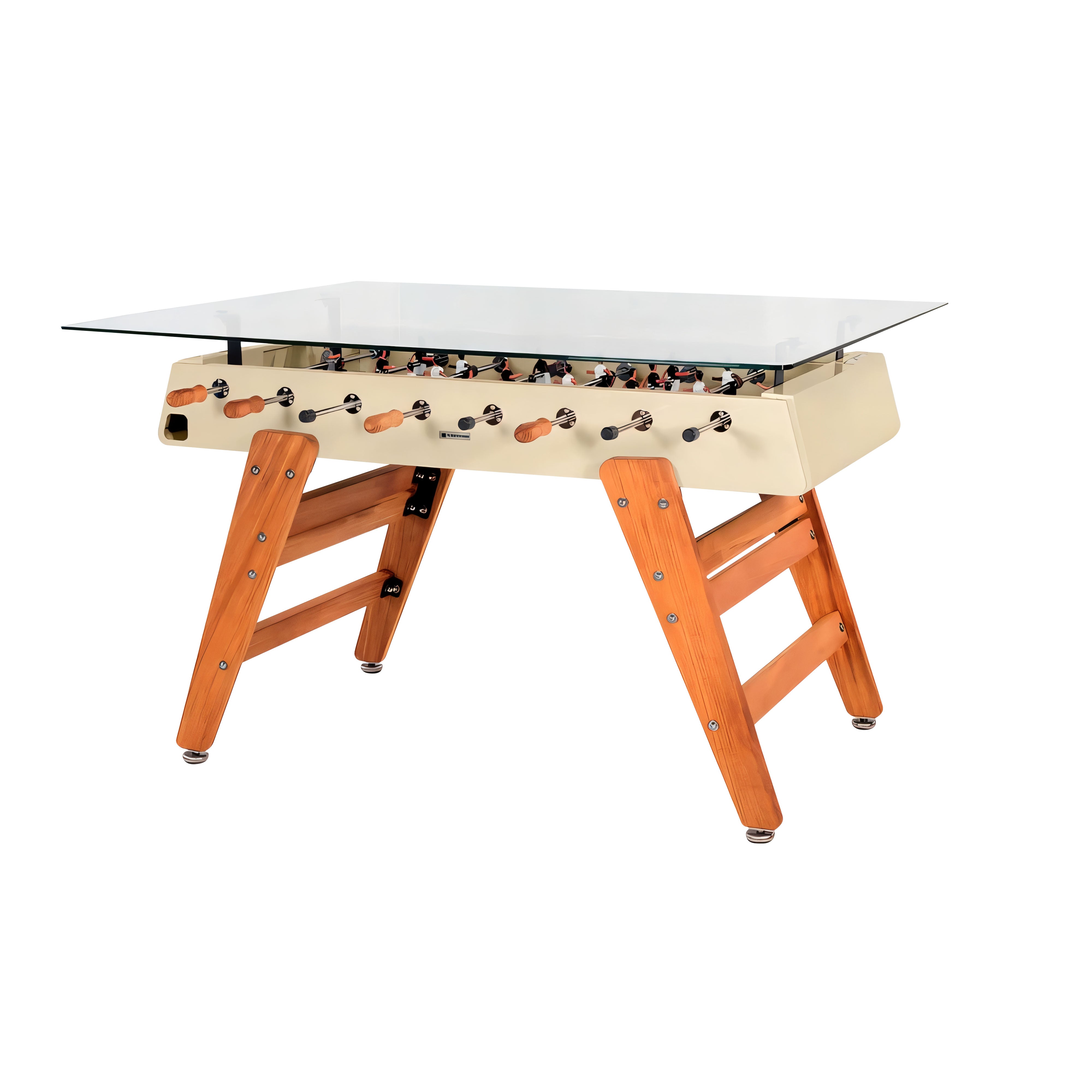 RS3 Wood Dining Football Table: Rectangle + Light Ivory