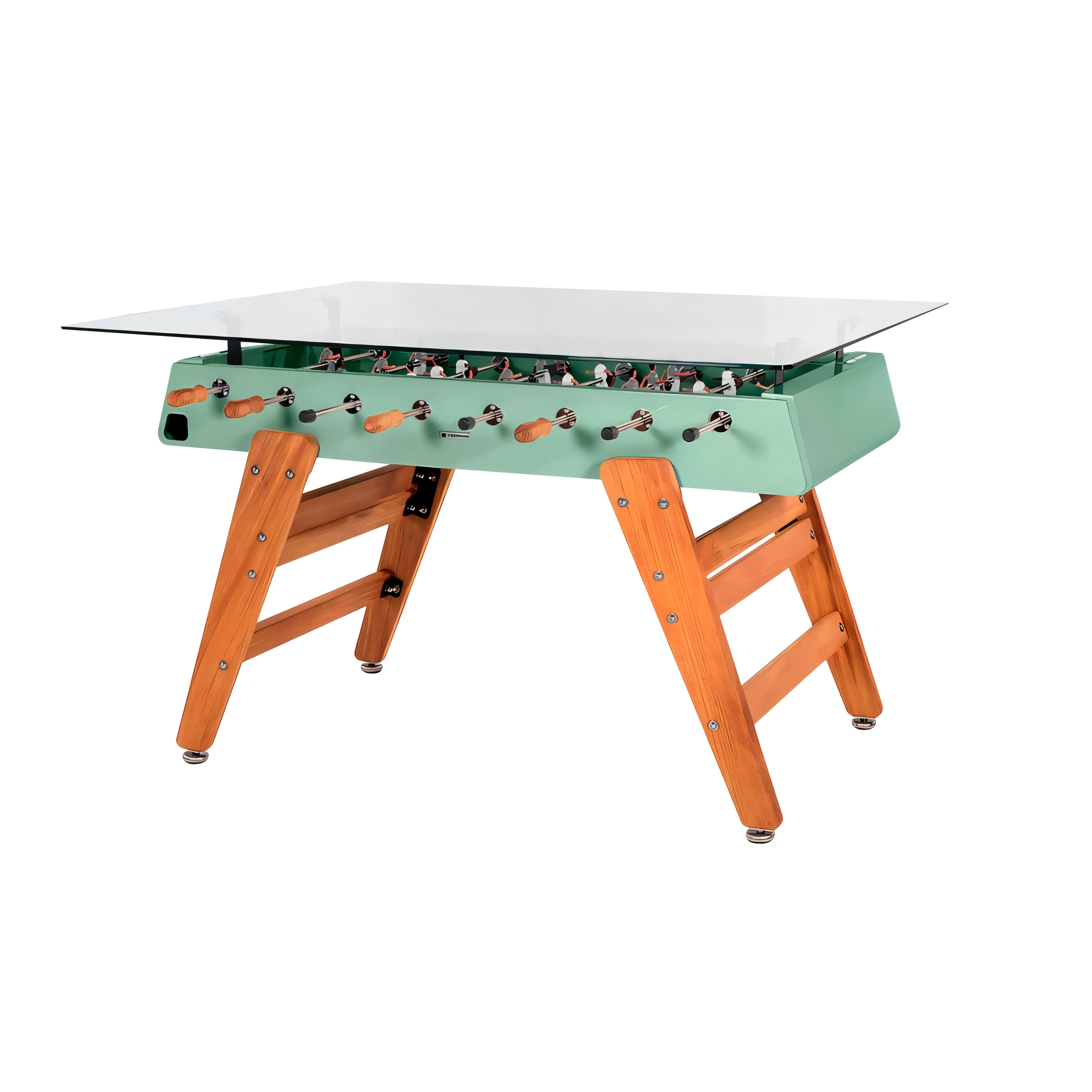 RS3 Wood Dining Football Table: Rectangle + Warm Sage