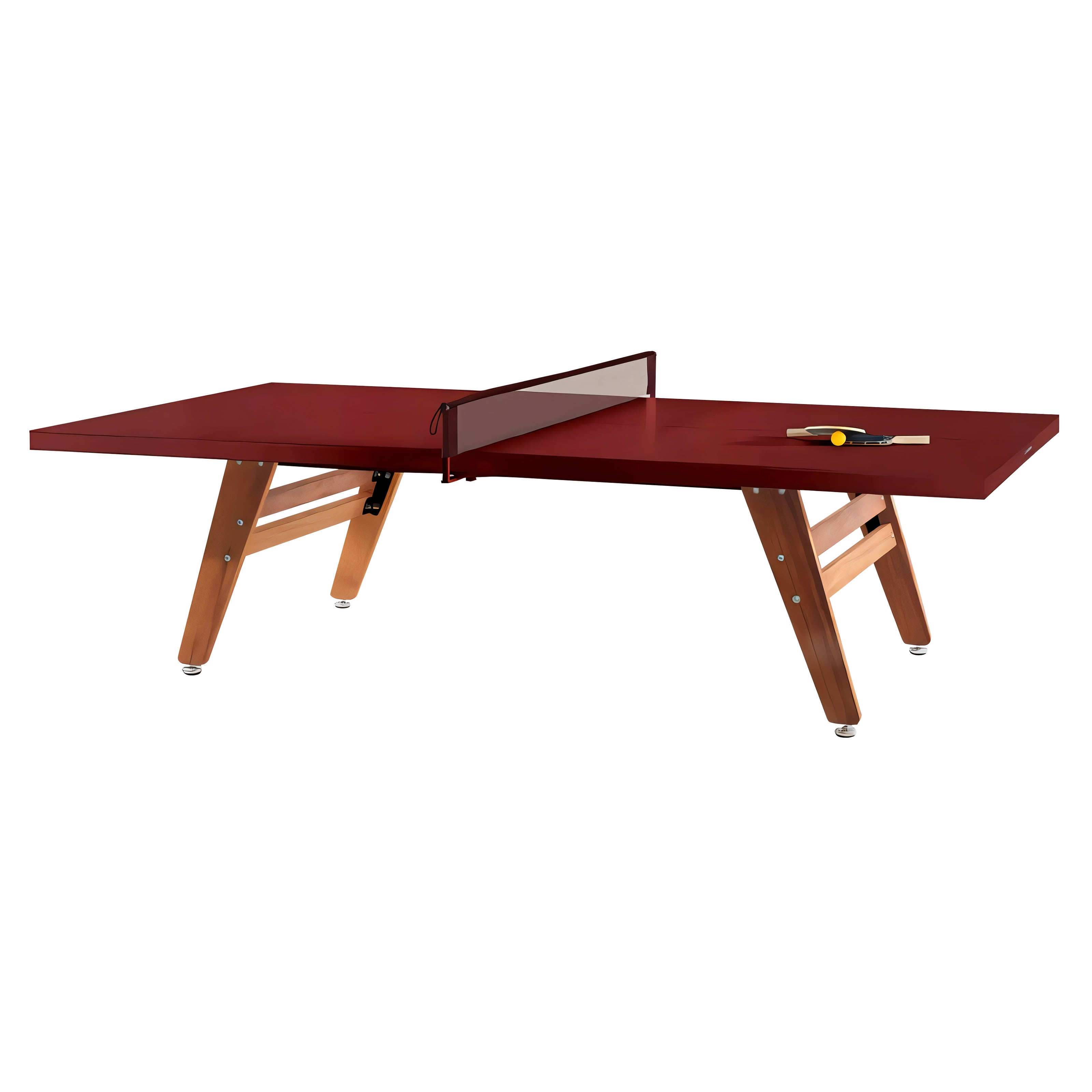 RS Stationary Ping Pong Table: Bordeaux