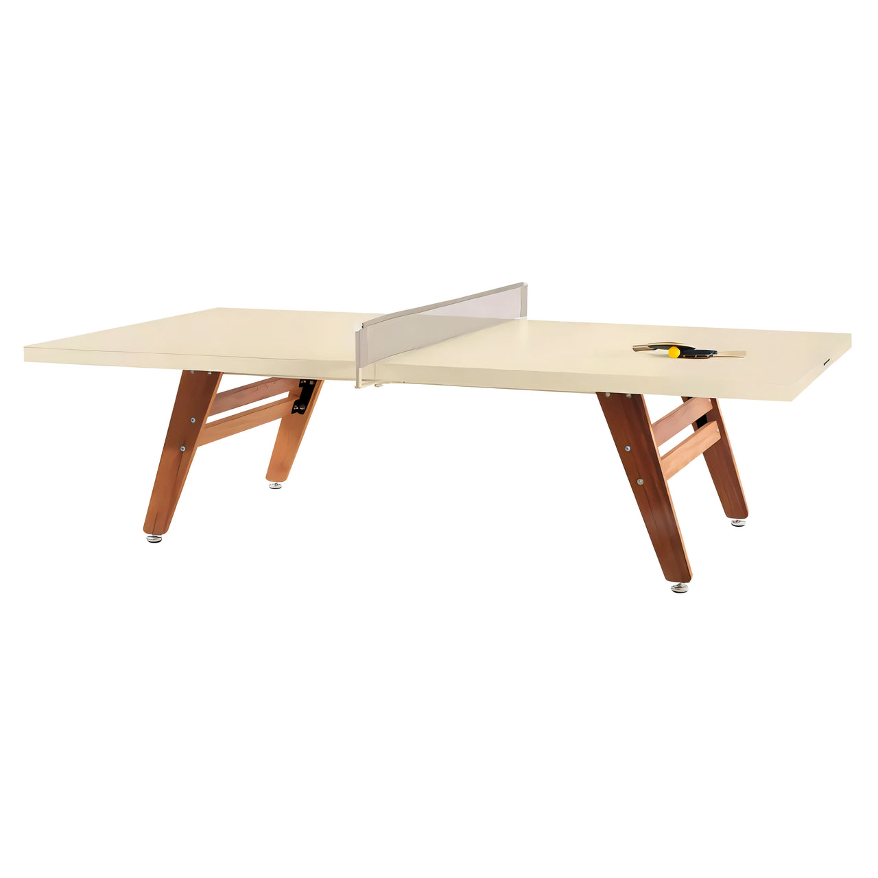 RS Stationary Ping Pong Table: Light Ivory