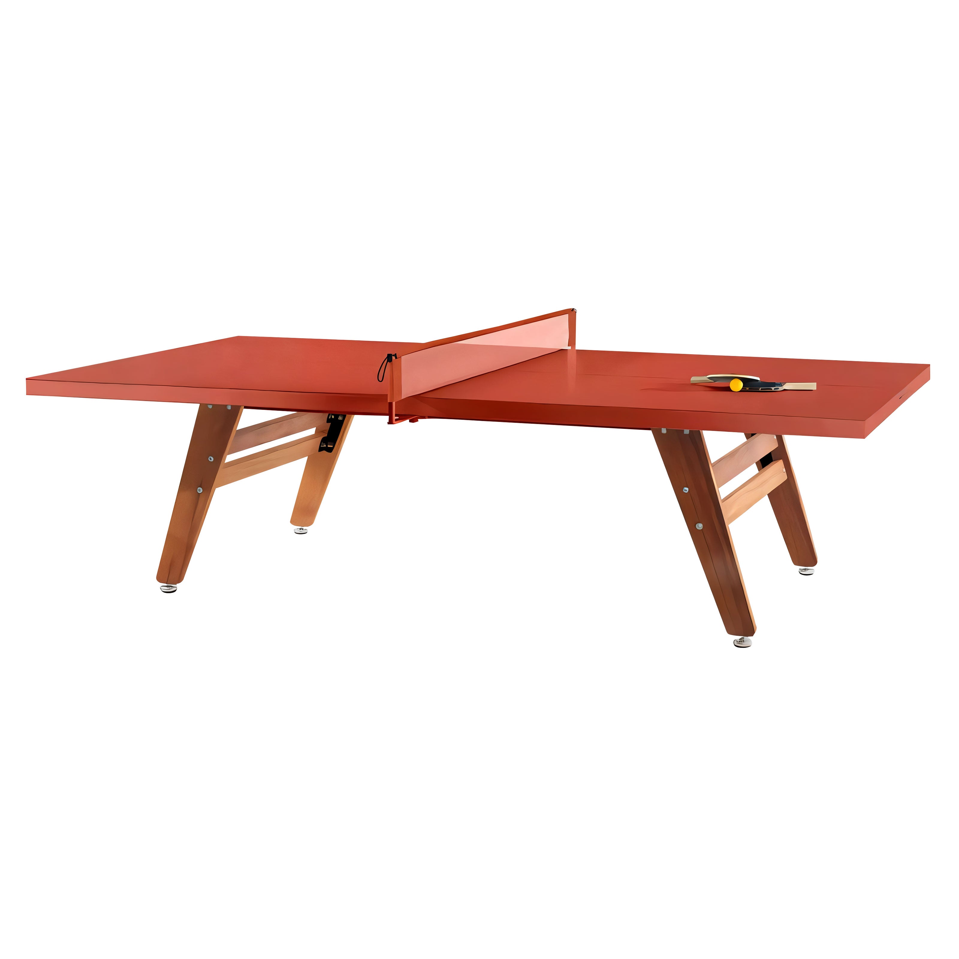RS Stationary Ping Pong Table: Terracotta