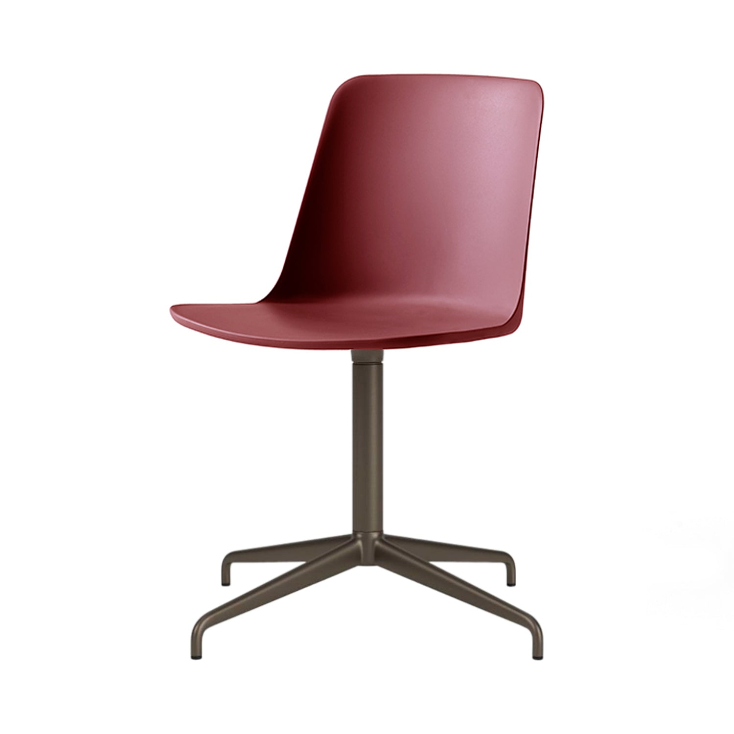 Rely Chair HW11: Red Brown + Bronzed