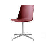 Rely Chair HW11: Red Brown + Polished Aluminum