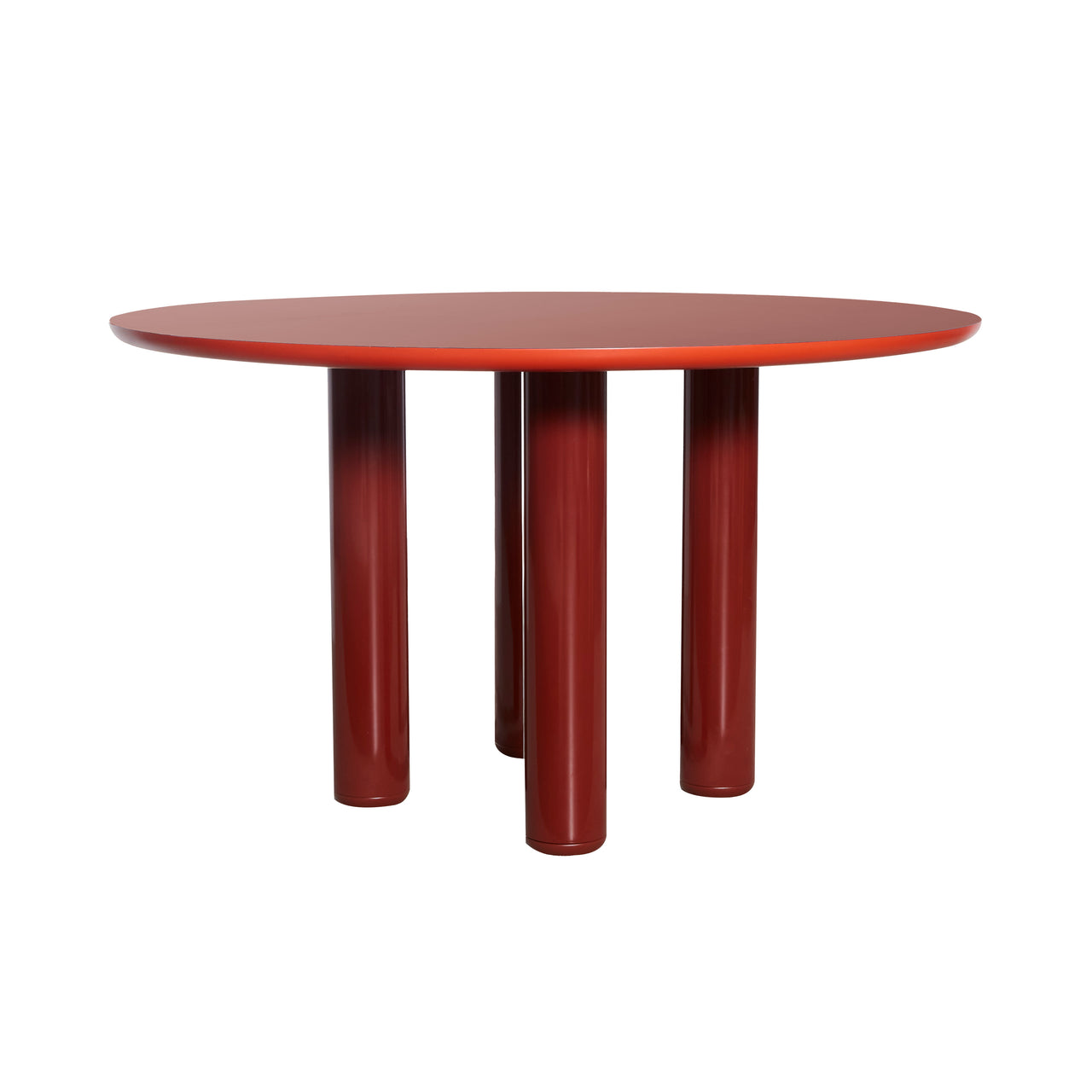 Eclipso Dining Table: Round + Maroon Rosso + Maroon Rosso