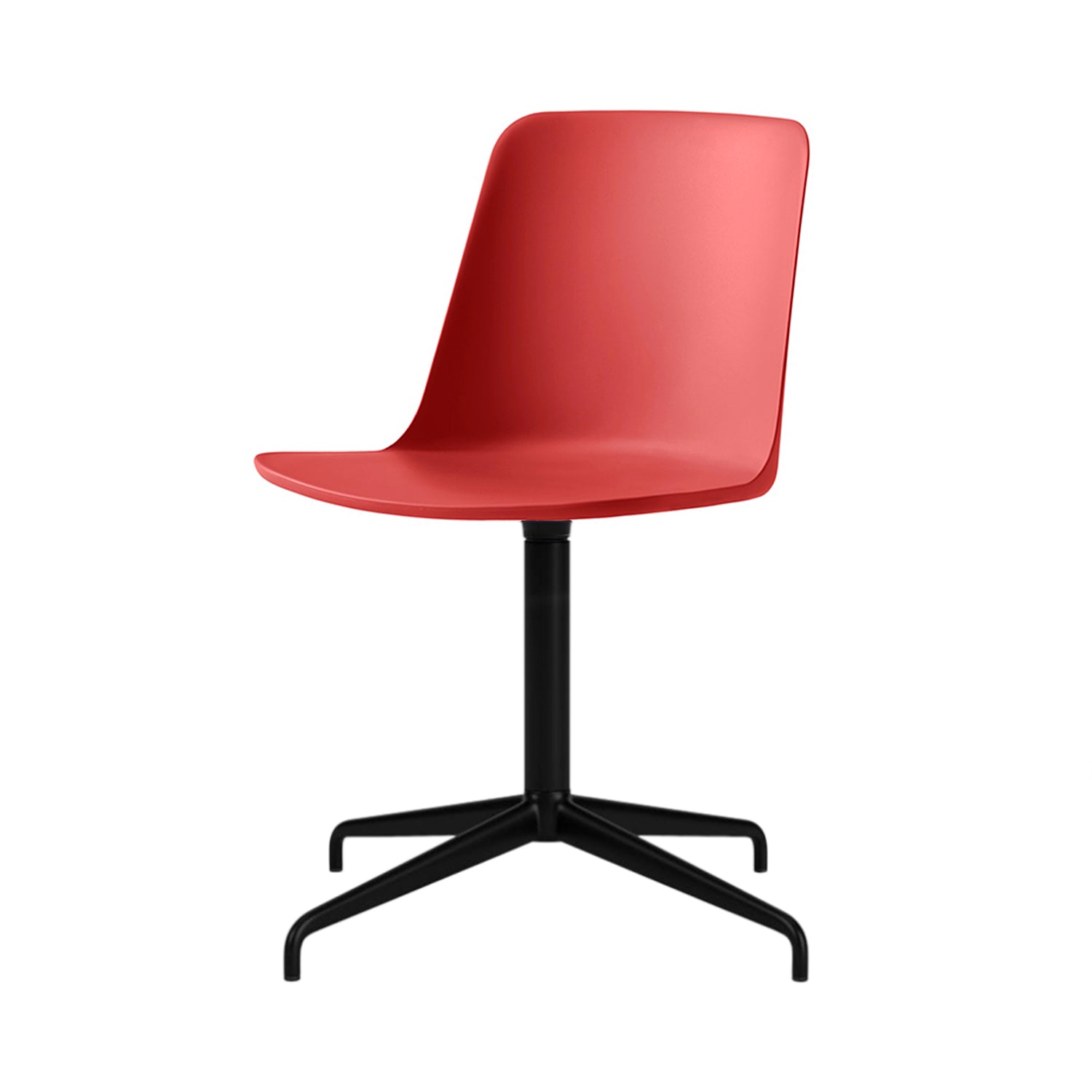 Rely Chair HW11: Vermilion Red + Black