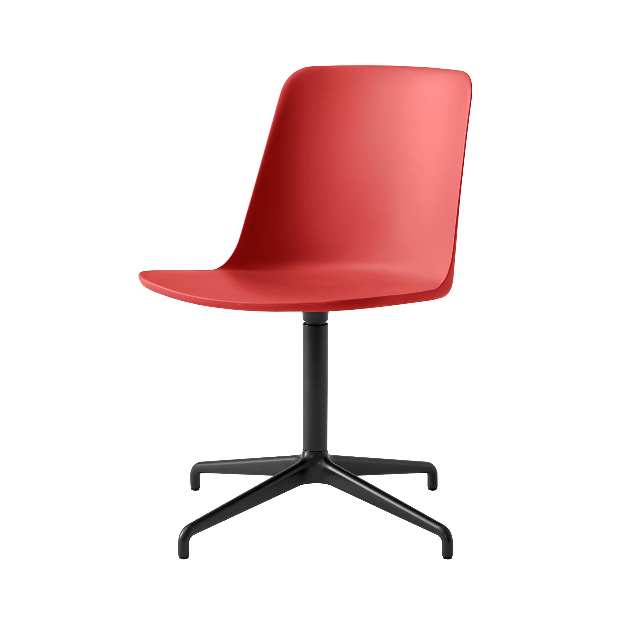 Rely Chair HW16: Vermilion Red + Black