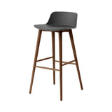 Rely Bar + Counter Lowback Chair: HW123 + HW118 + Bar (HW123) + Stone Grey + Walnut