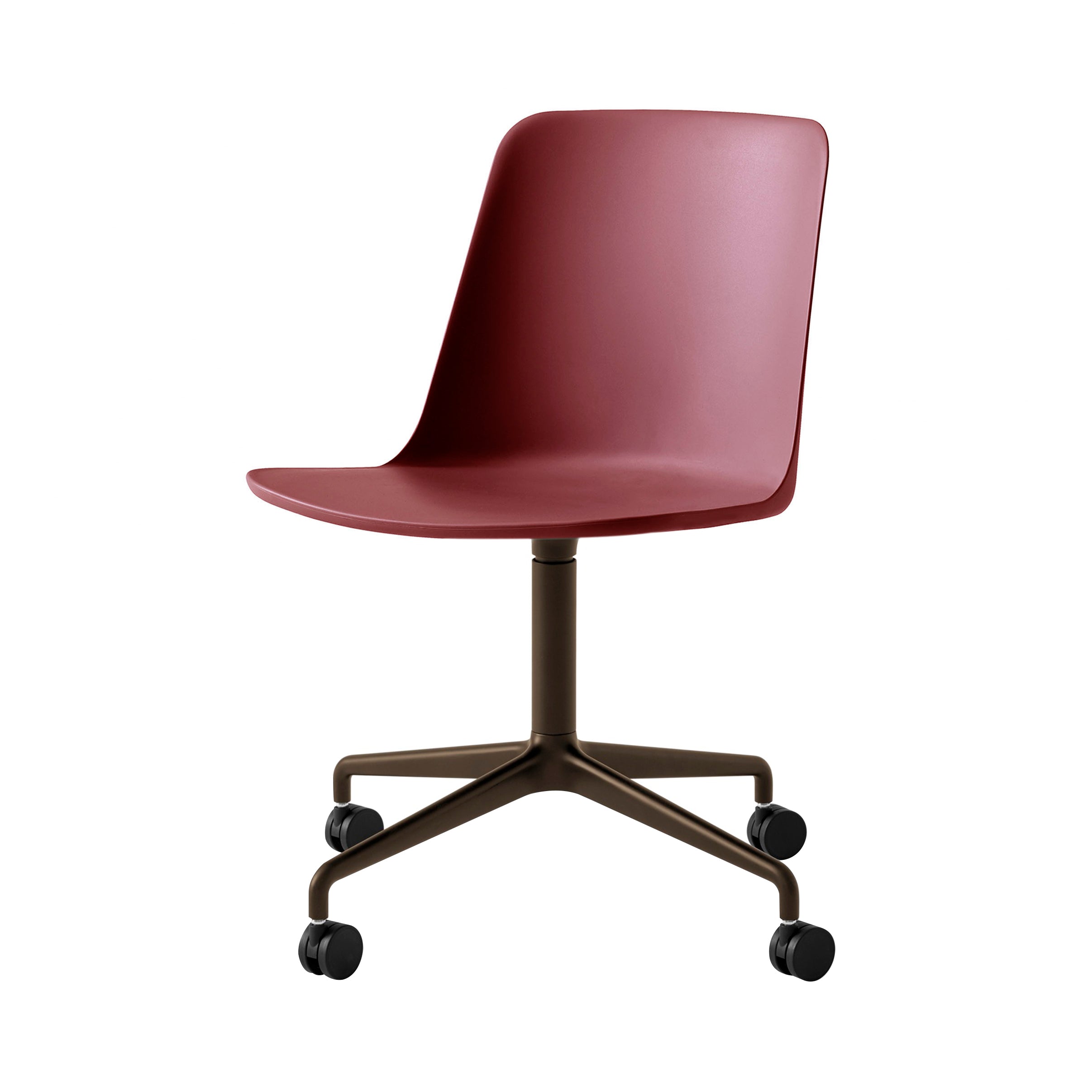 Rely Chair HW21: Red Brown + Bronzed