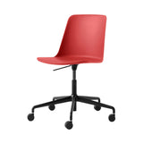 Rely Chair HW28: Vermilion Red + Black