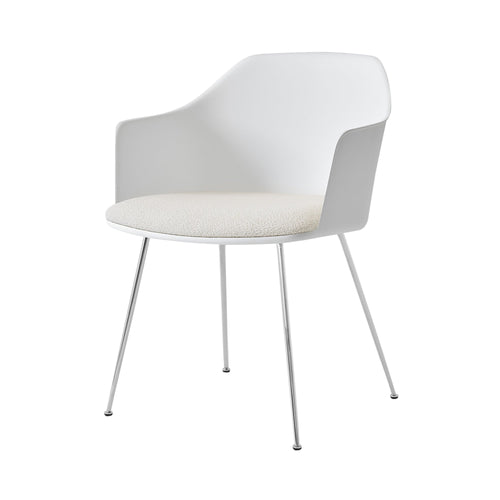 Rely Armchair HW34: Chrome + White