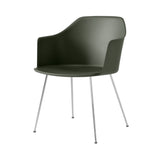 Rely Armchair HW33: Set of 4 + Bronze Green + Chrome