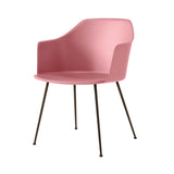 Rely Armchair HW33: Set of 4 + Soft Pink + Bronzed