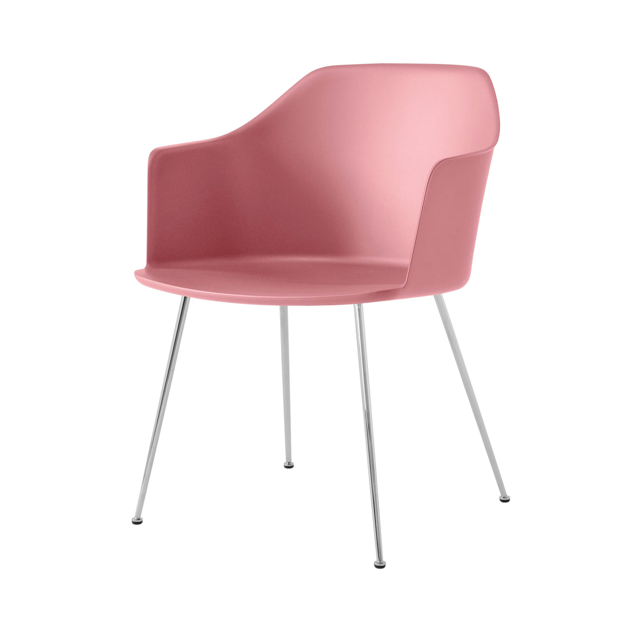 Rely Armchair HW33: Soft Pink + Chrome