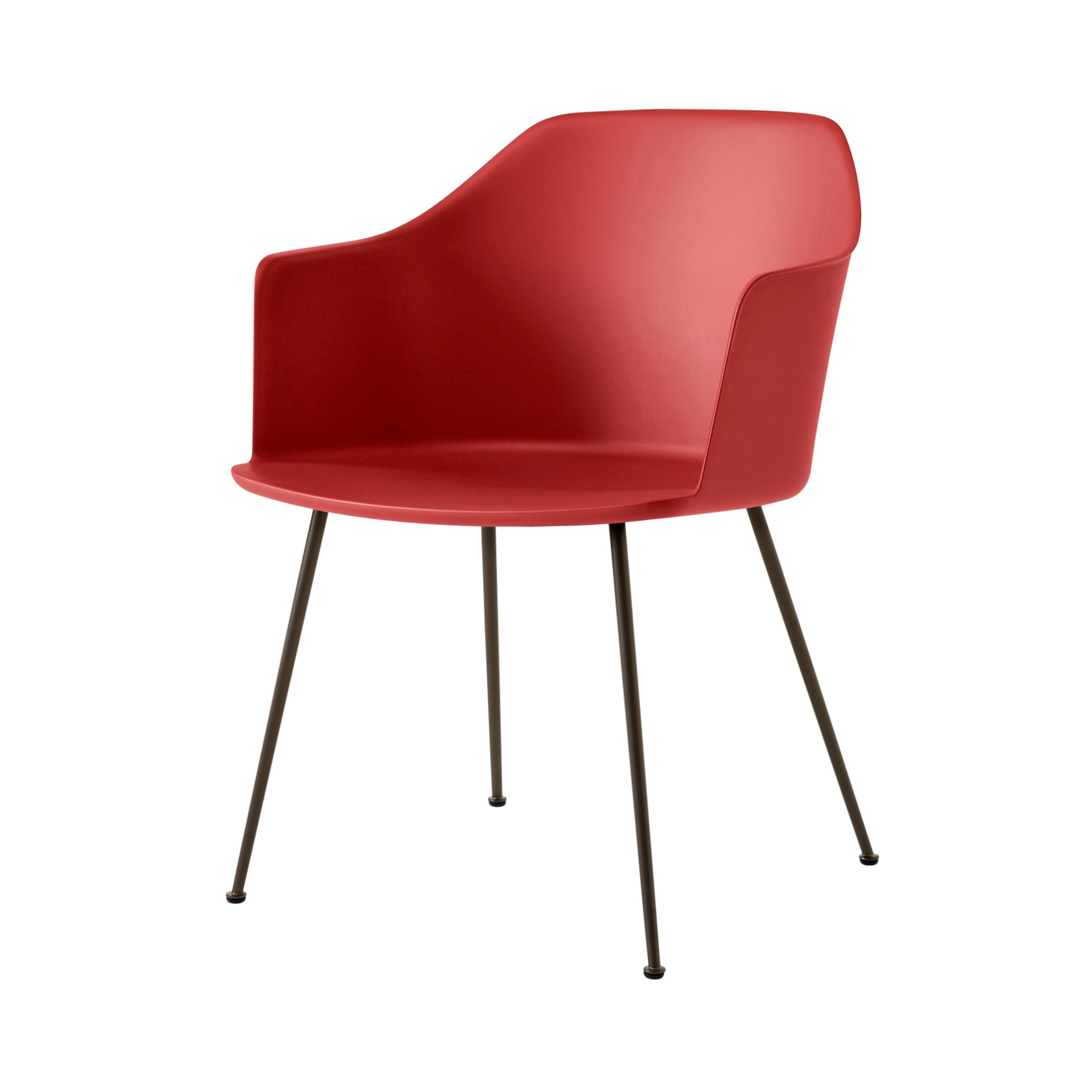 Rely Armchair HW33: Vermilion Red + Bronzed