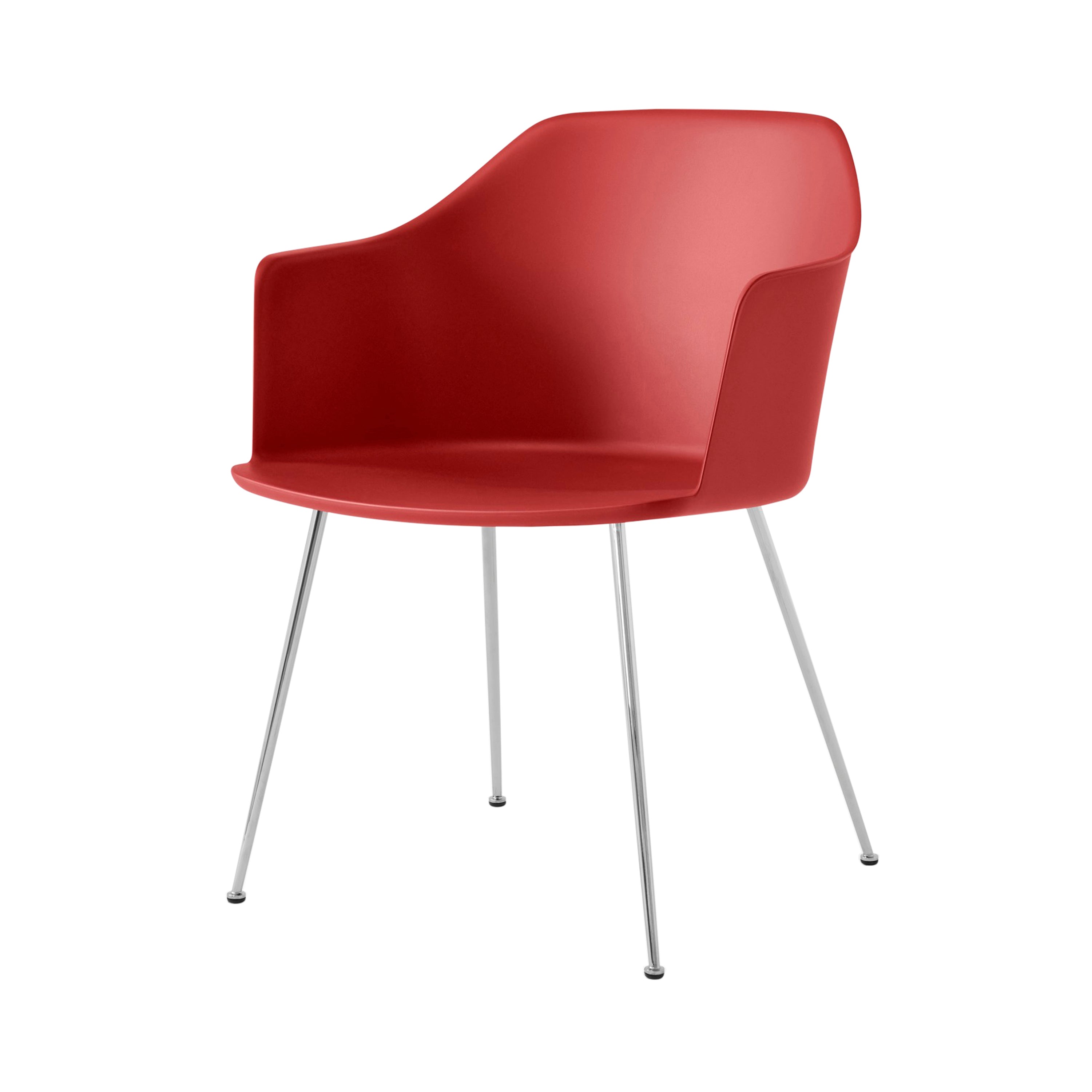 Rely Armchair HW33: Vermilion Red + Chrome