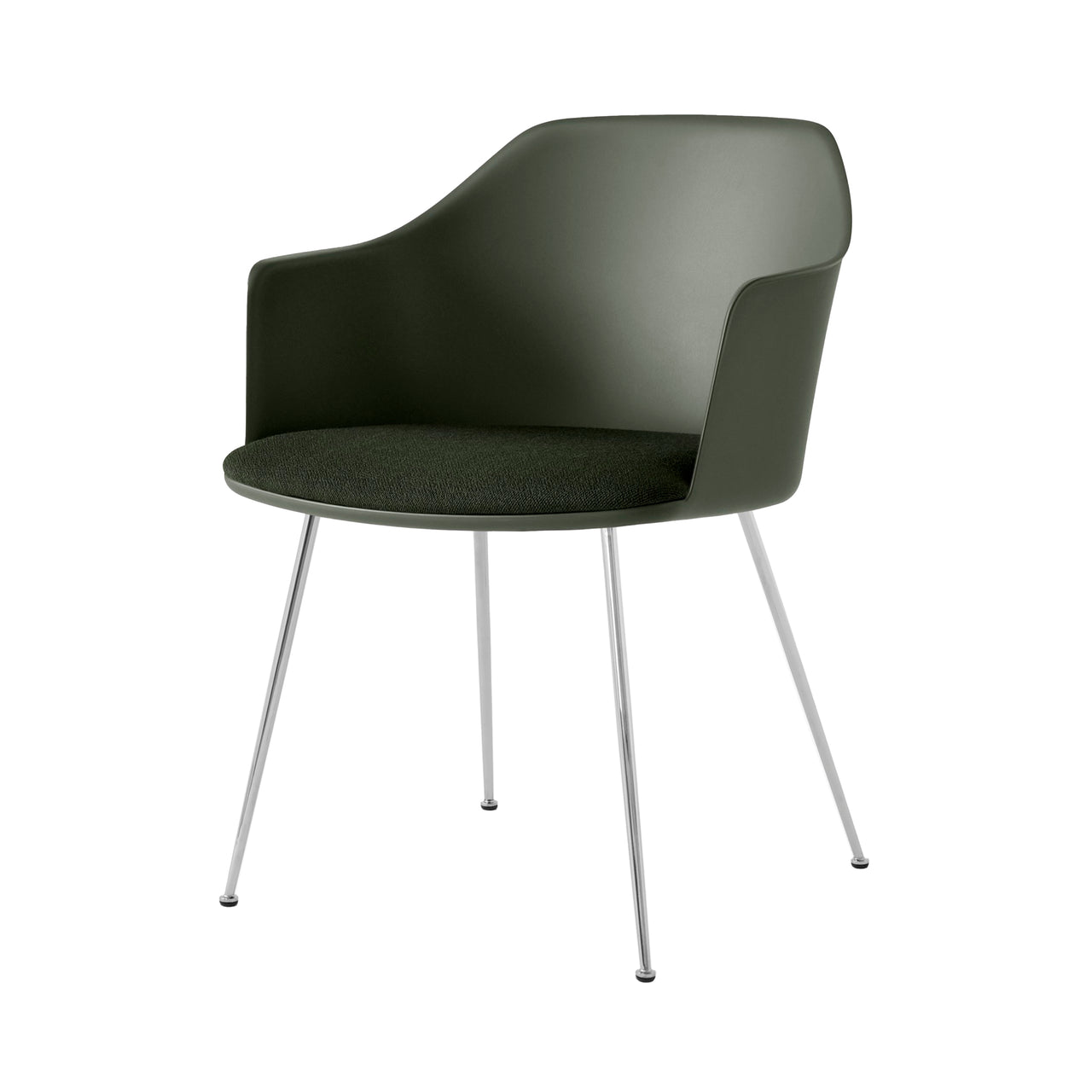 Rely Armchair HW34: Chrome + Bronze Green