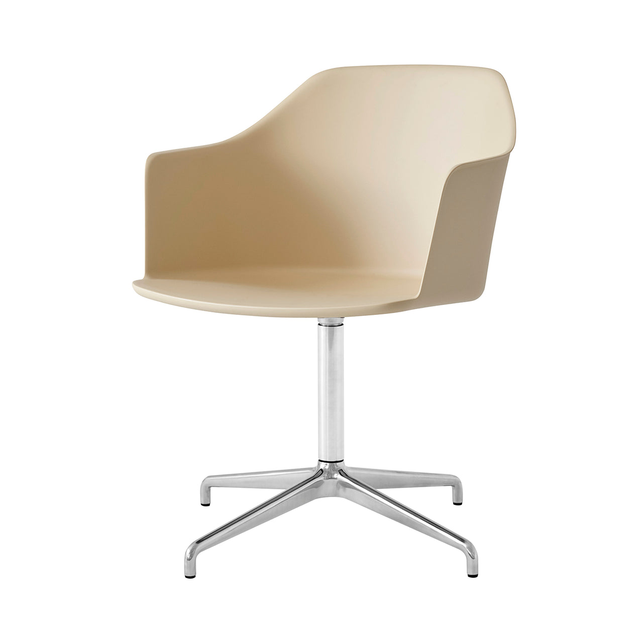 Rely Armchair HW43: Beige Sand + Polished Aluminum