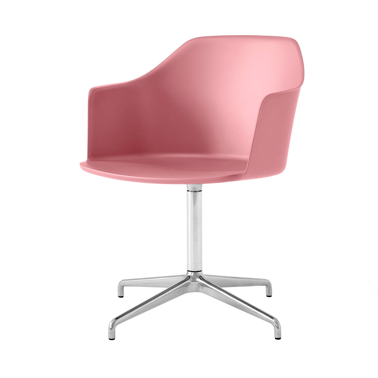 Rely Armchair HW38: Soft Pink + Polished Aluminum
