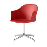 Rely Armchair HW38: Vermilion Red + Polished Aluminum