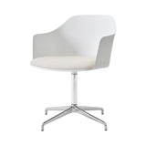 Rely Armchair HW44: Polished Aluminum + White