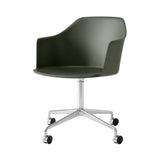 Rely Armchair HW48: Bronze Green + Polished Aluminum