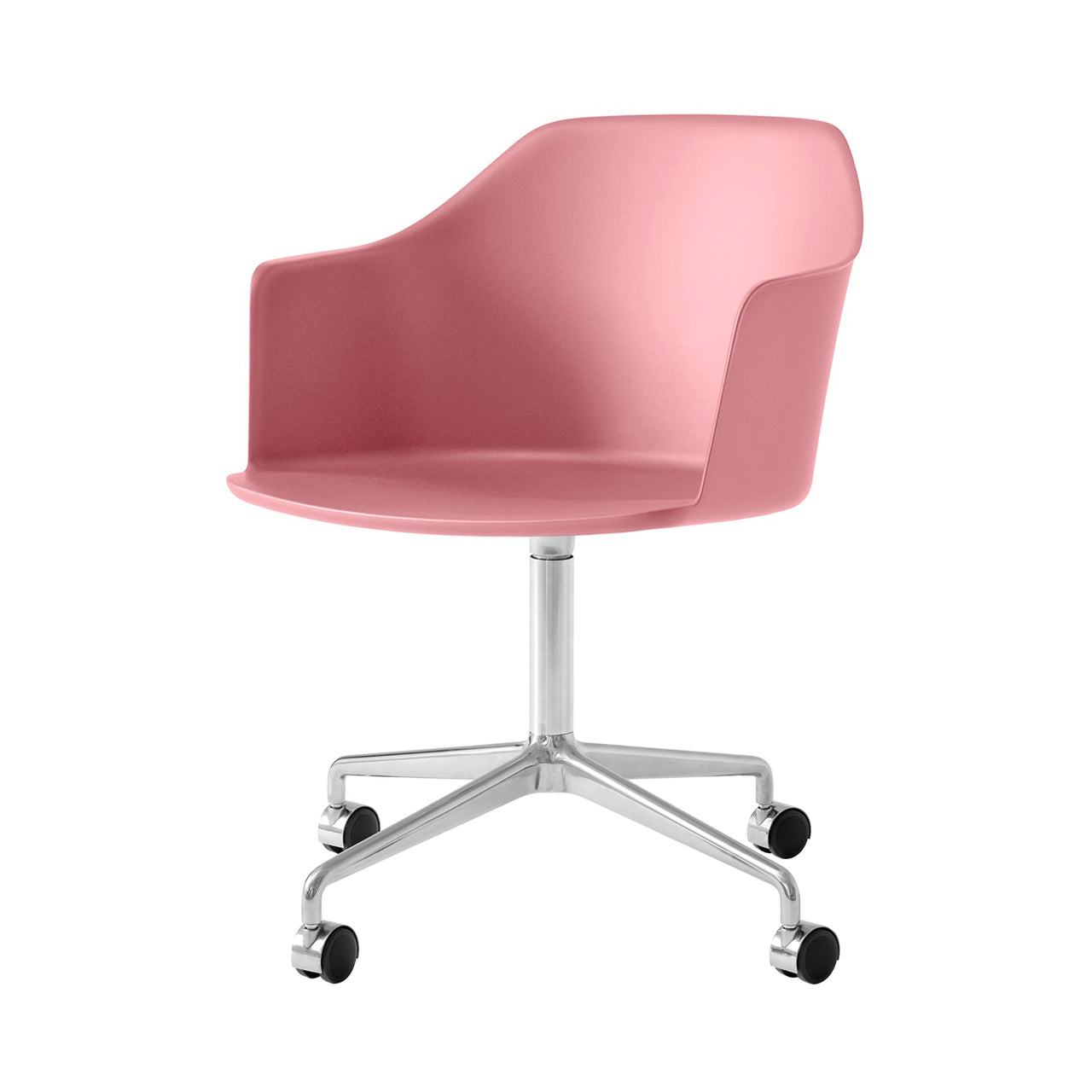 Rely Armchair HW48: Soft Pink + Polished Aluminum