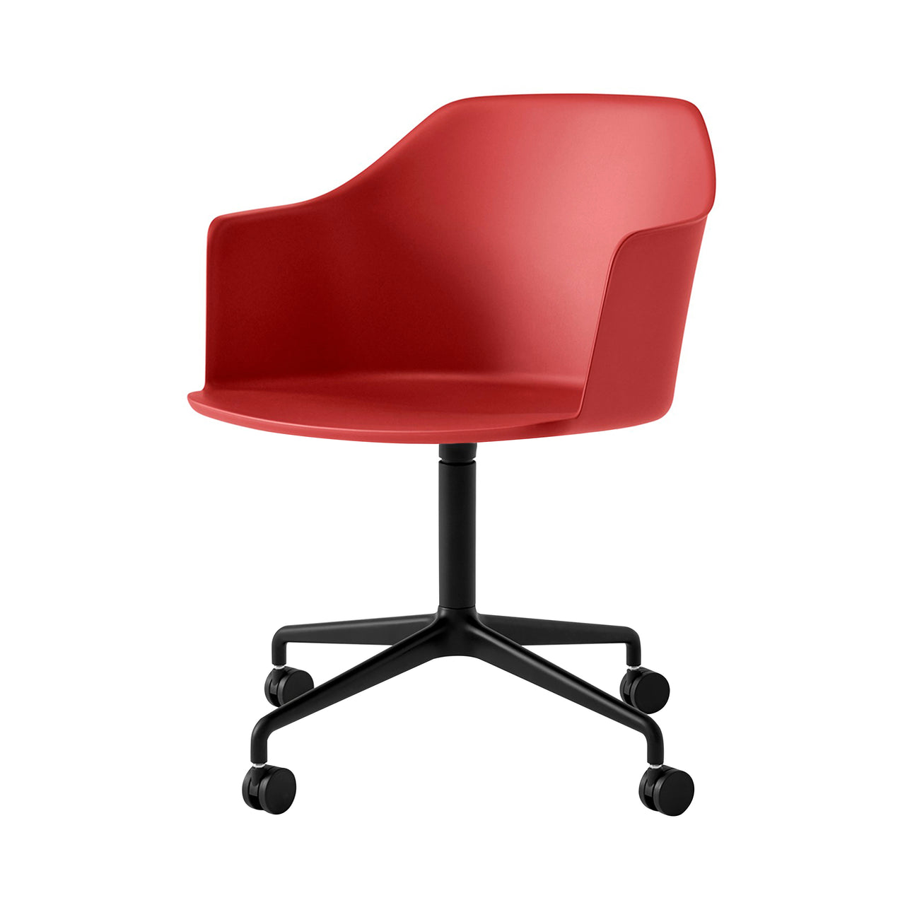 Rely Armchair HW48: Vermilion Red + Black
