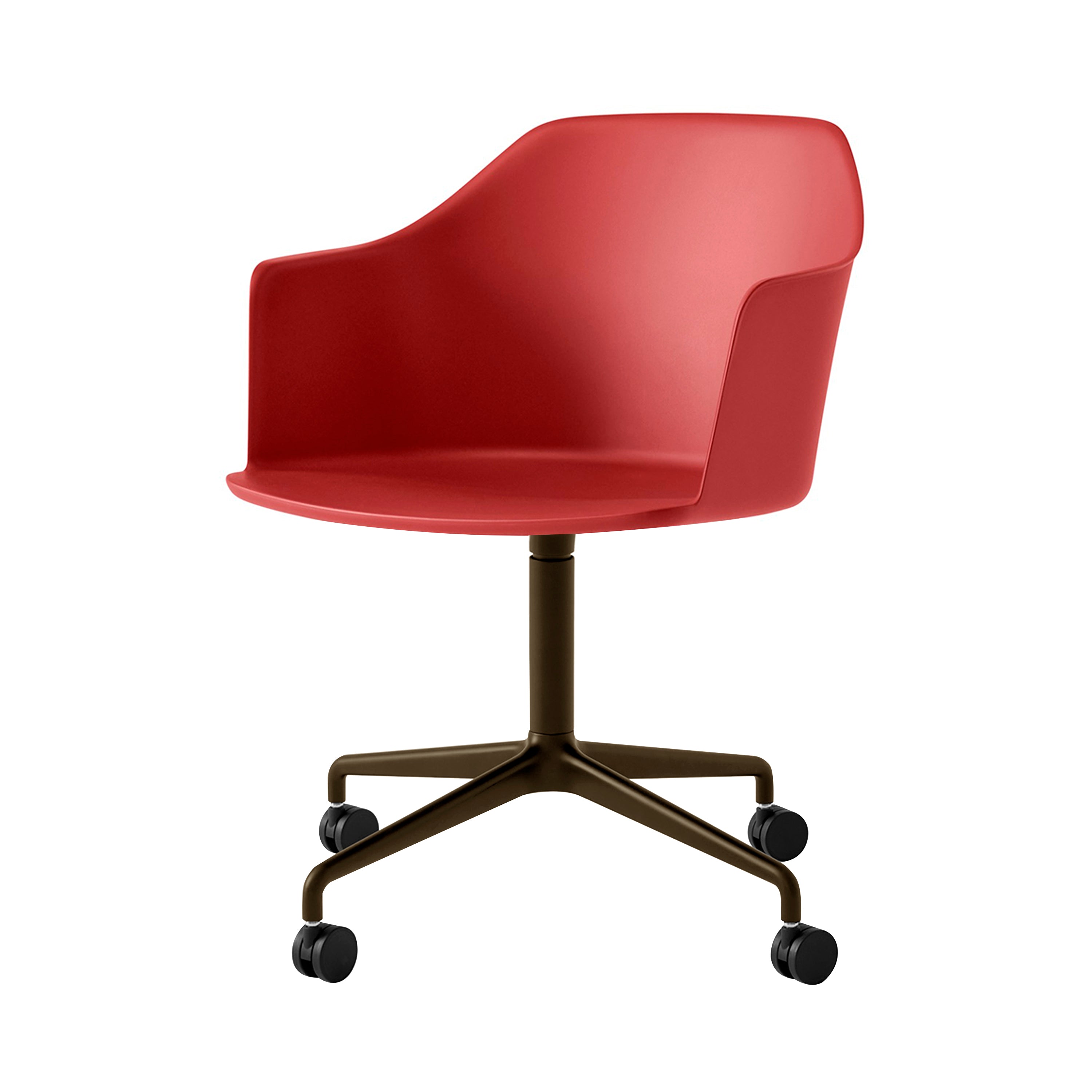 Rely Armchair HW48: Vermilion Red + Bronzed