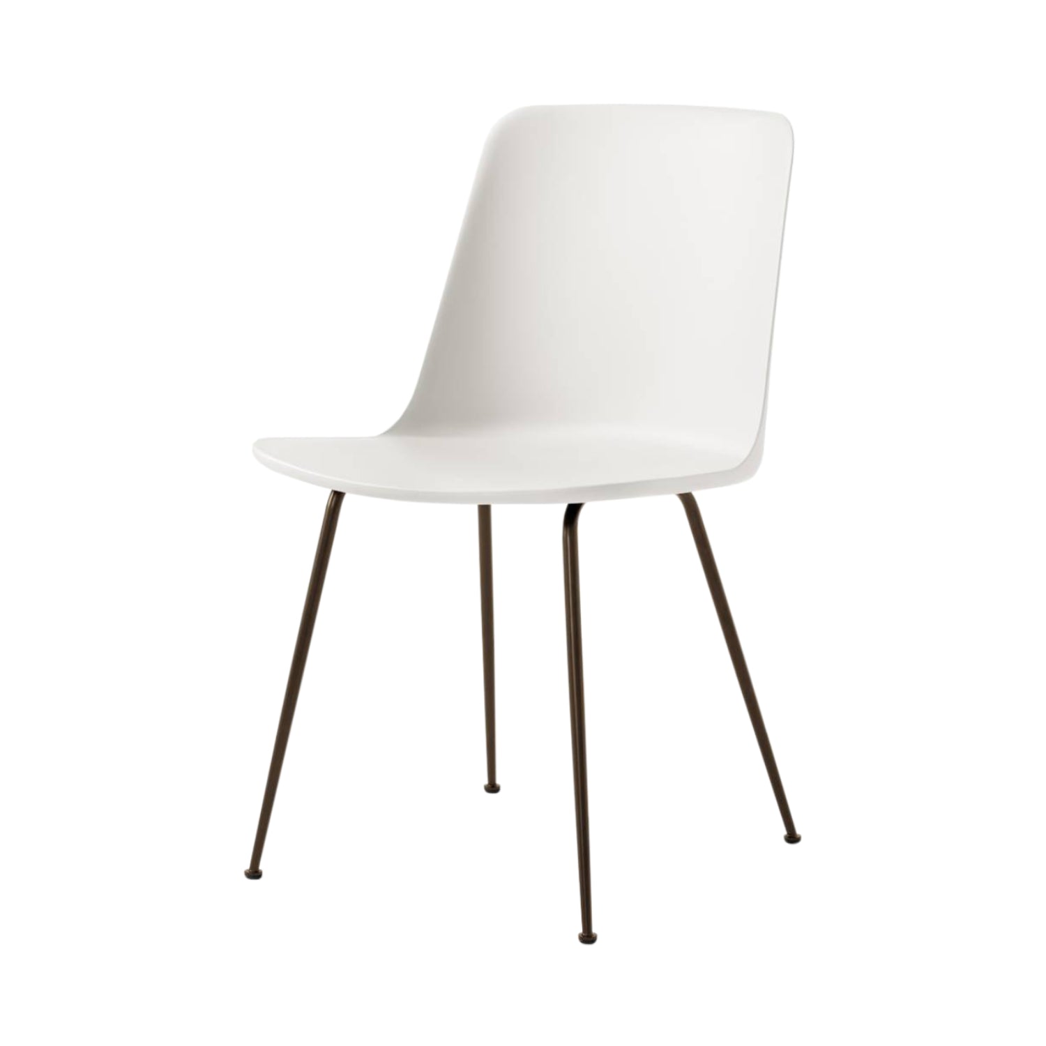 Rely Chair HW6: Set of 4 + White + Bronzed