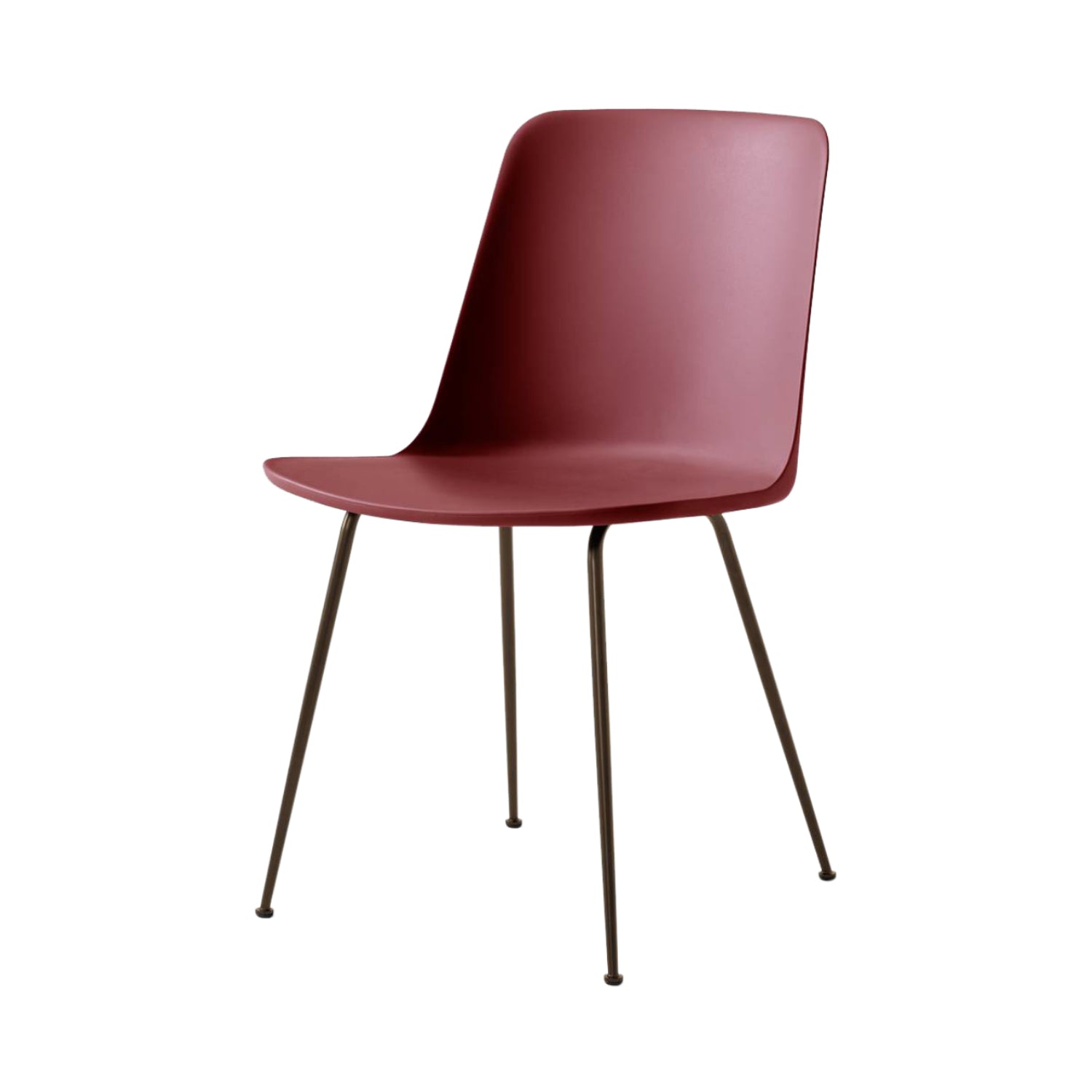 Rely Chair HW6: Set of 4 + Red Brown + Bronzed