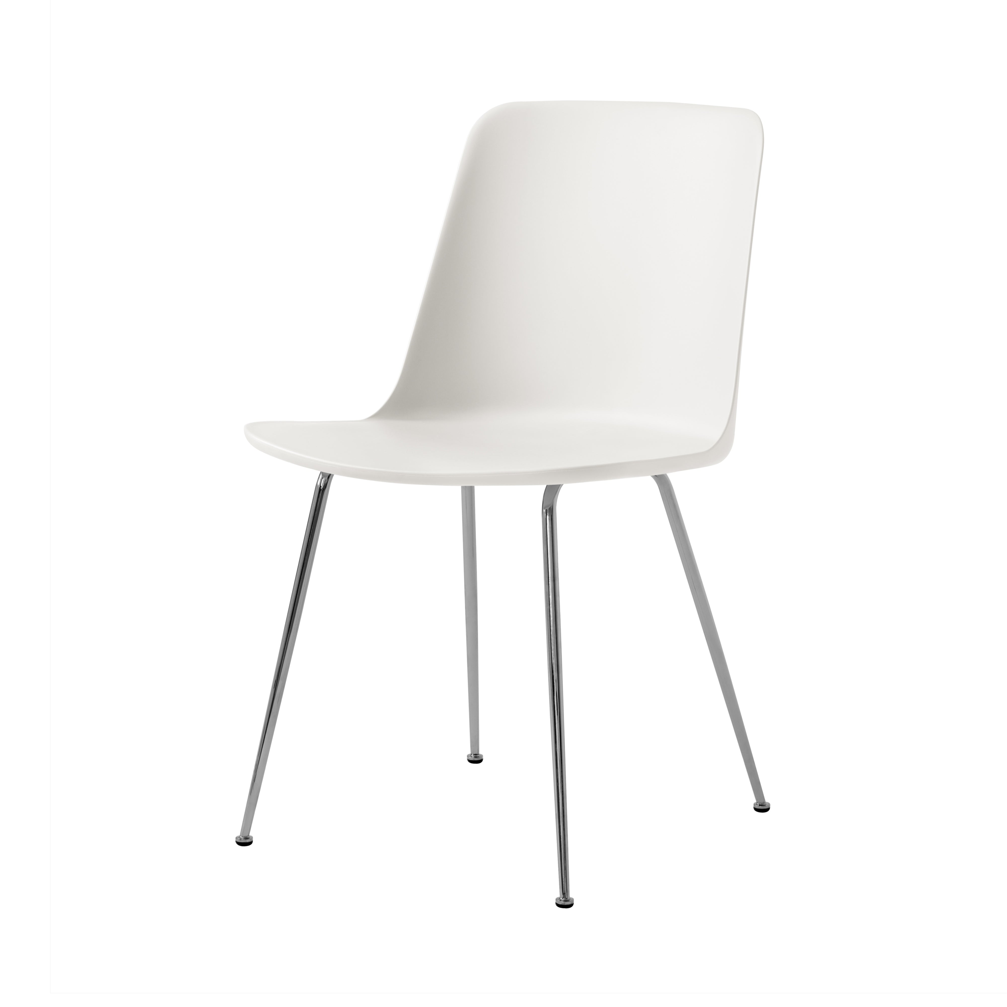 Rely Chair HW6: Set of 4 + White + Chrome