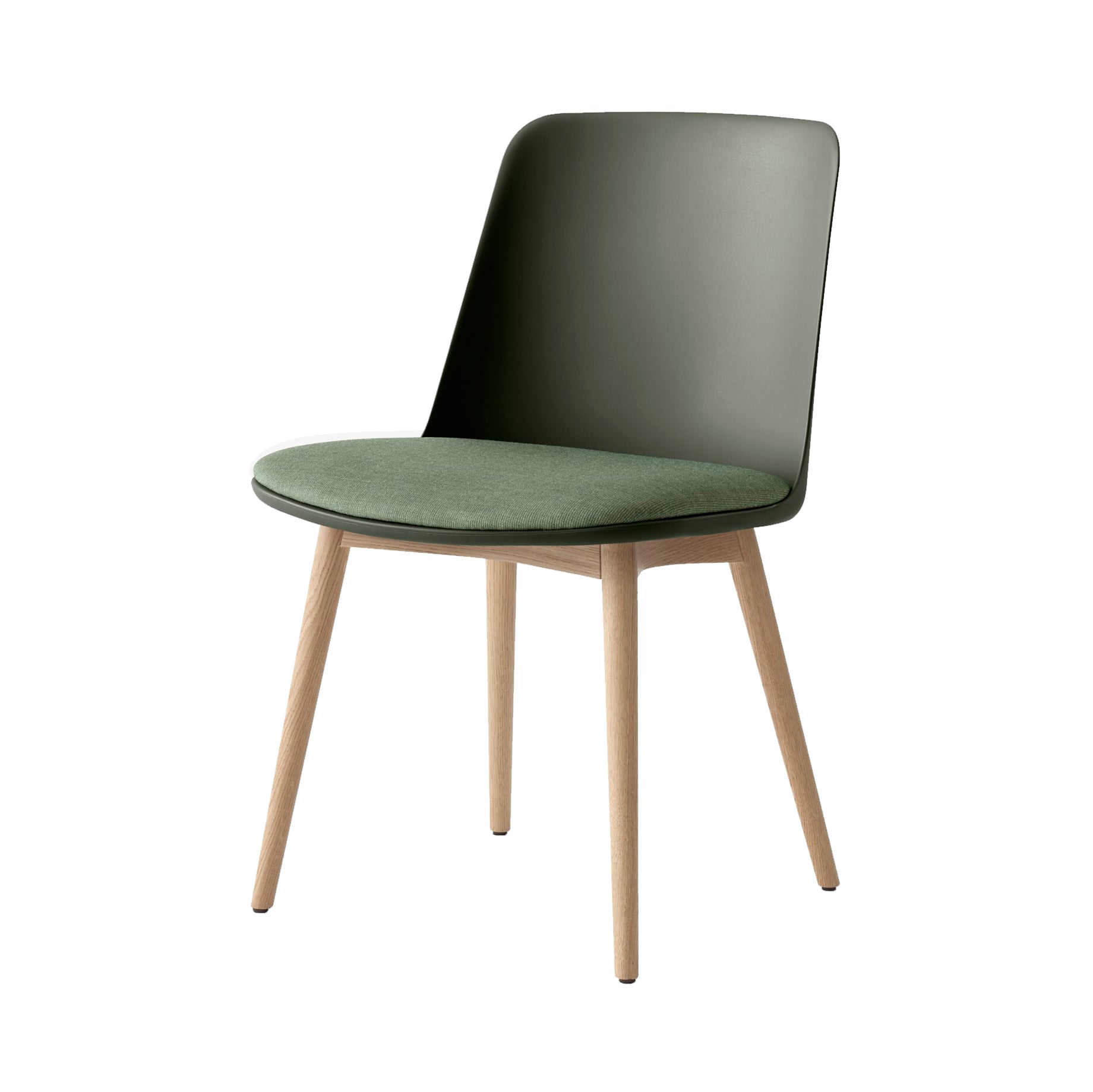 Rely Side Chair HW72: Bronze Green + Oak