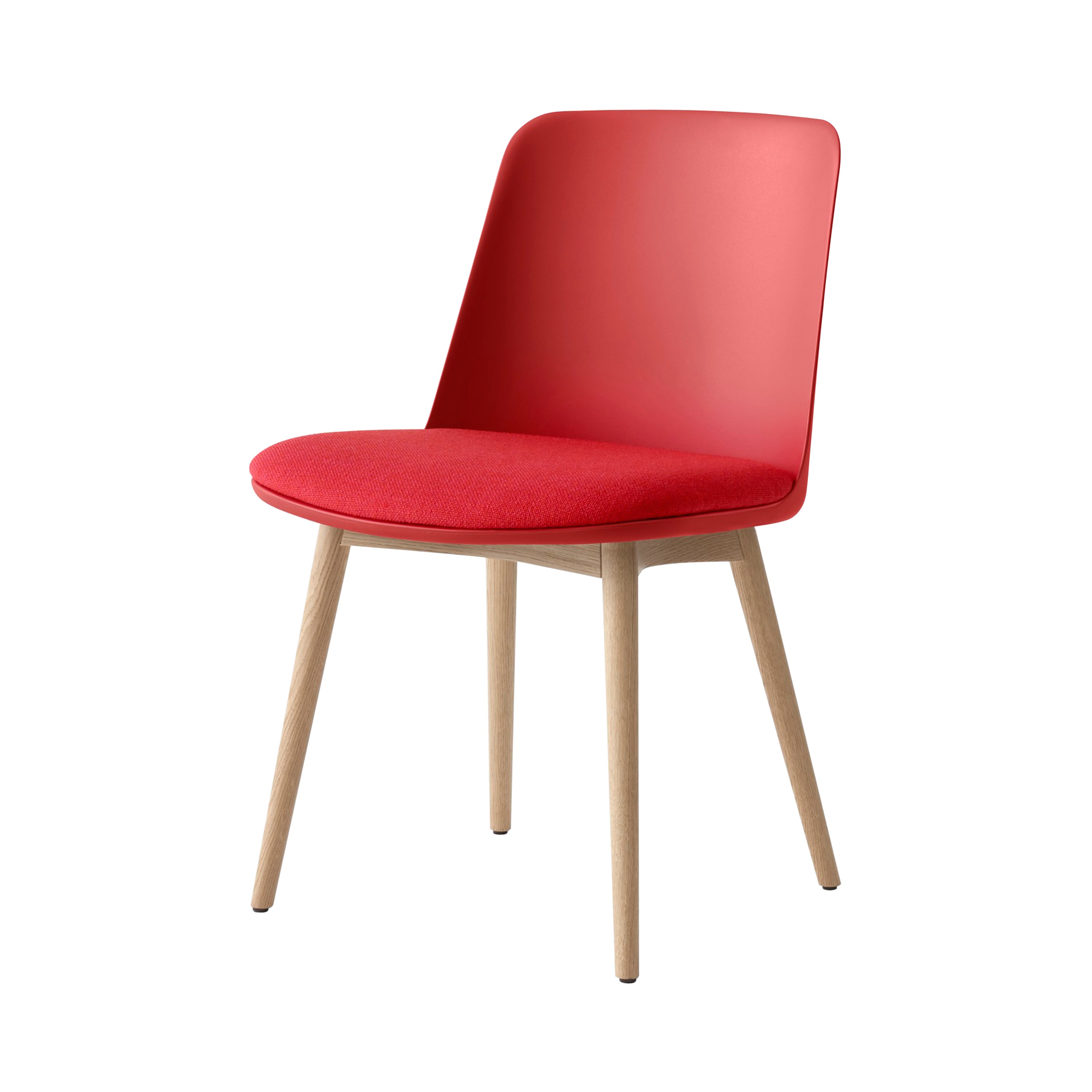 Rely Side Chair HW72: Red Brown + Oak