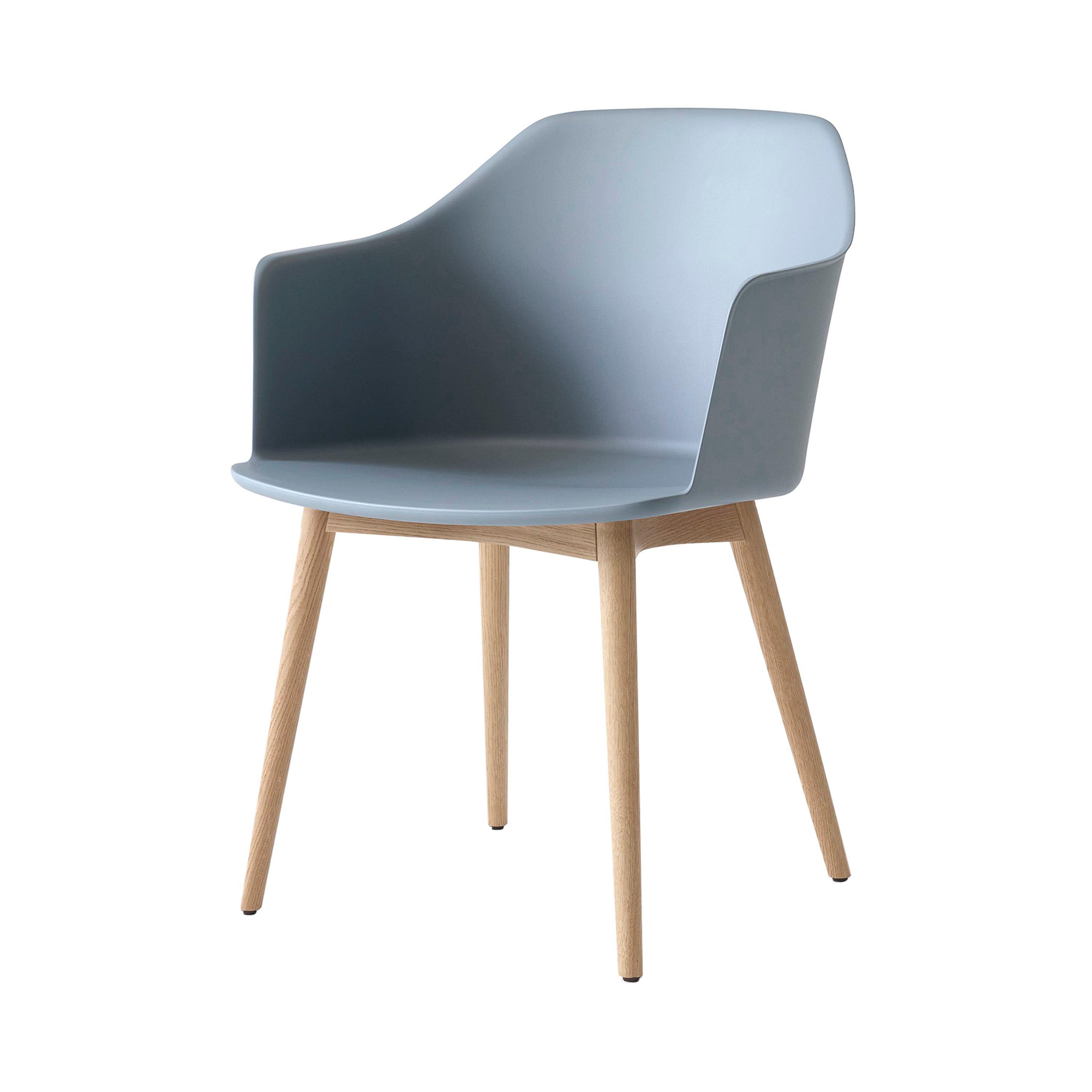 Rely Armchair HW76: Light Blue + Clear Lacquered Oak
