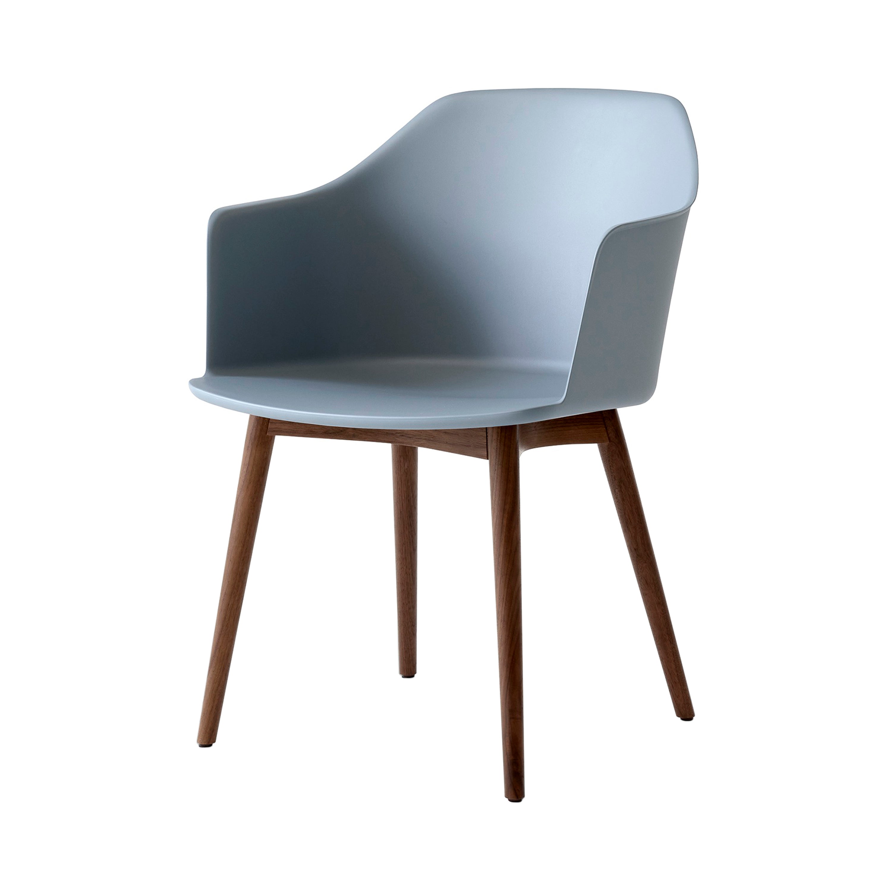 Rely Armchair HW76: Light Blue + Lacquered Walnut