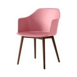 Rely Armchair HW76: Soft Pink + Lacquered Walnut