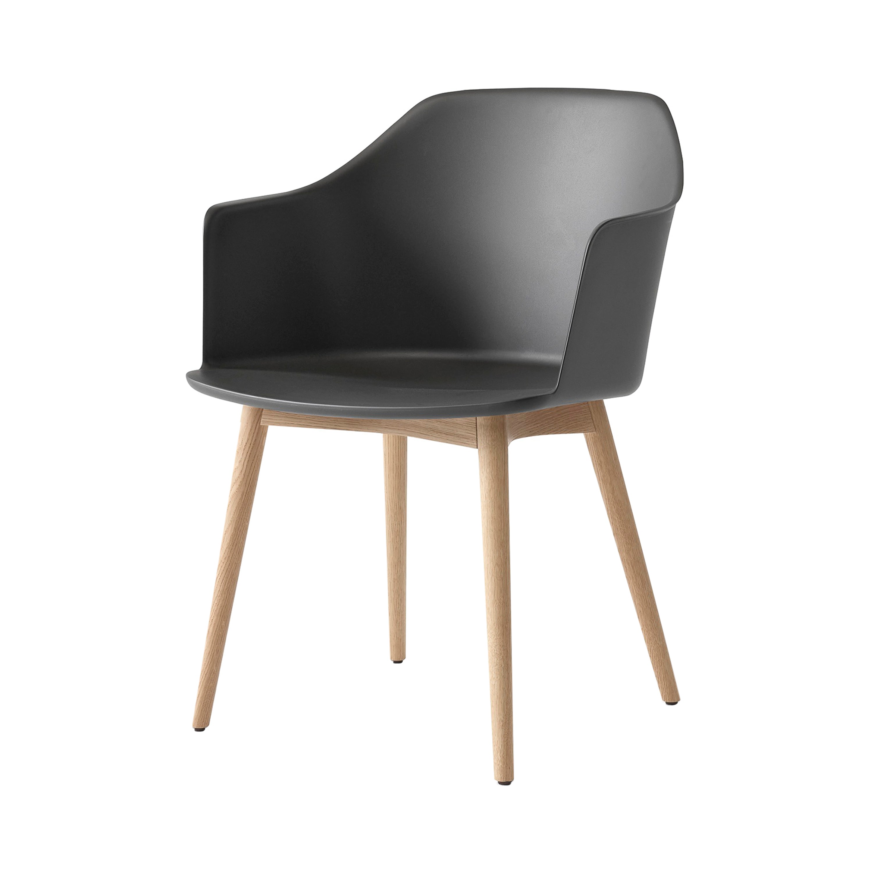 Rely Armchair HW76: Stone Grey + Clear Lacquered Oak