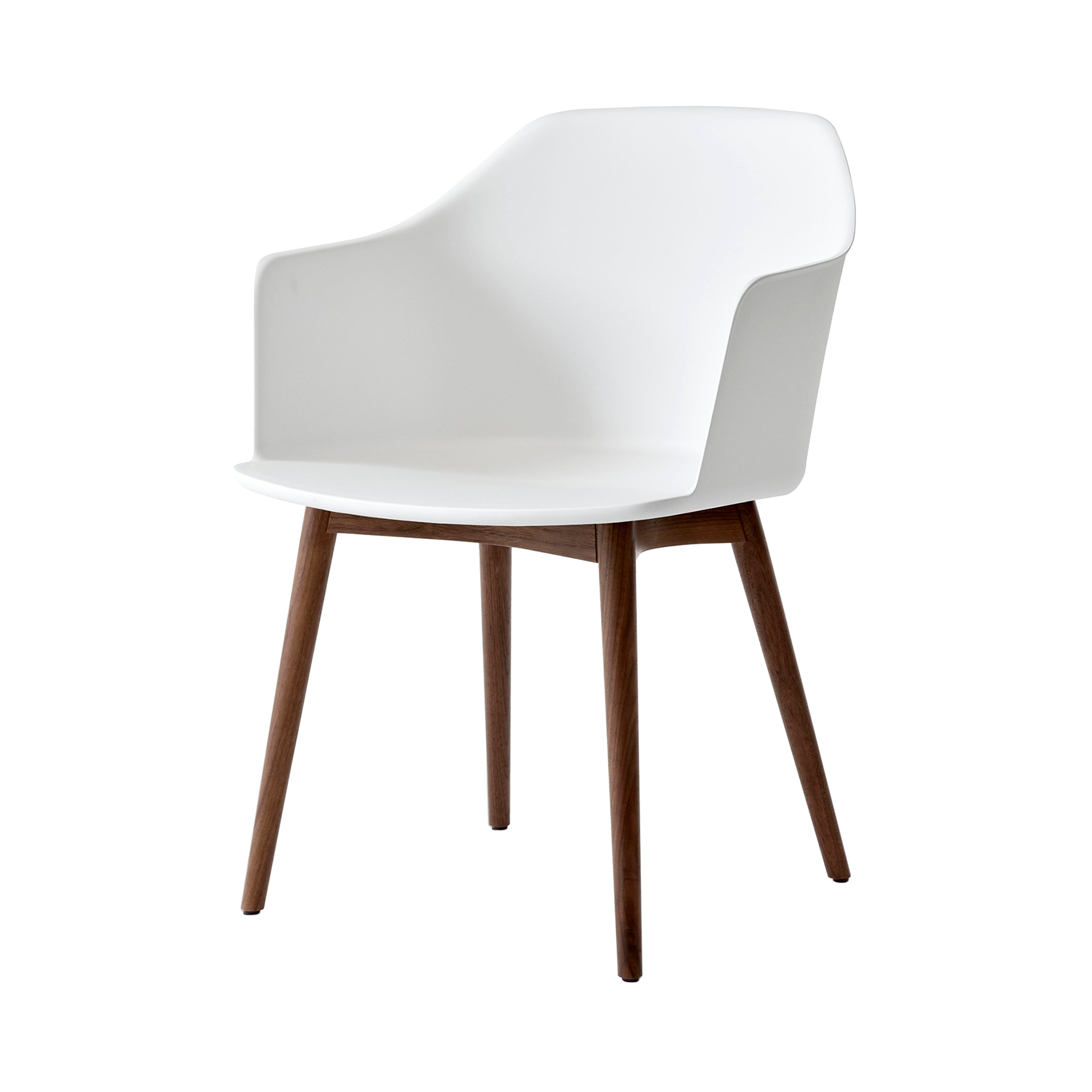 Rely Armchair HW76: White + Lacquered Walnut