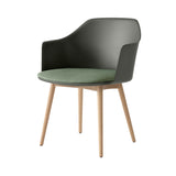 Rely Armchair HW77: Stone Grey + Clear Lacquered Oak