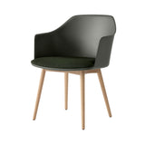 Rely Armchair HW77: Stone Grey + Clear Lacquered Oak