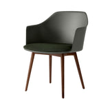 Rely Armchair HW77: Stone Grey + Lacquered Walnut