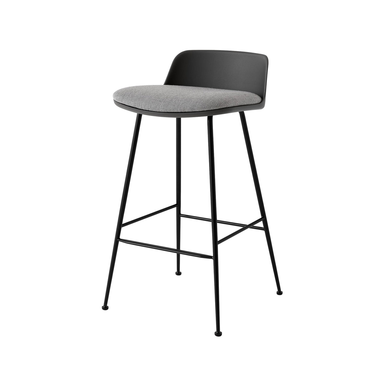 Rely Counter Stool: HW82 + Stone Grey + Black